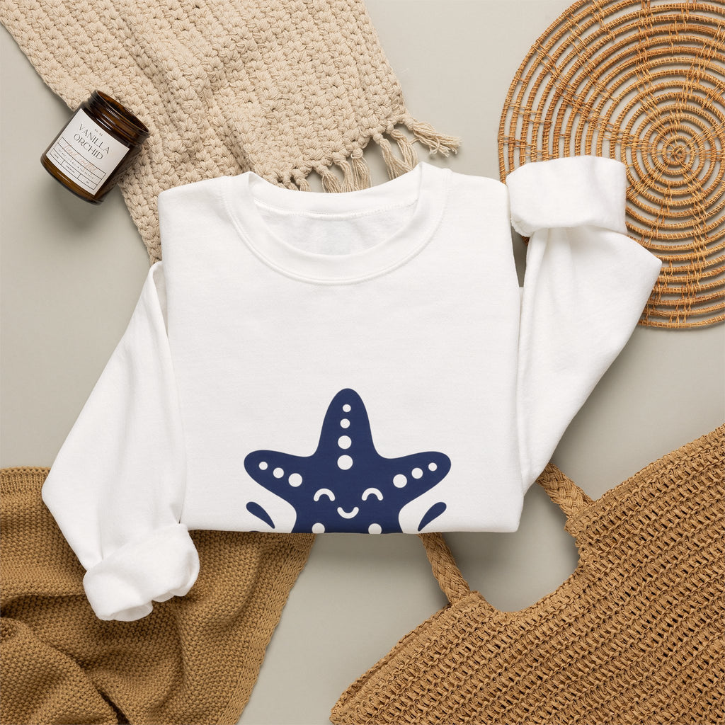 Avon-by-the-Sea Starfish Graphic Sweatshirt | Coastal Beach Town Crewneck