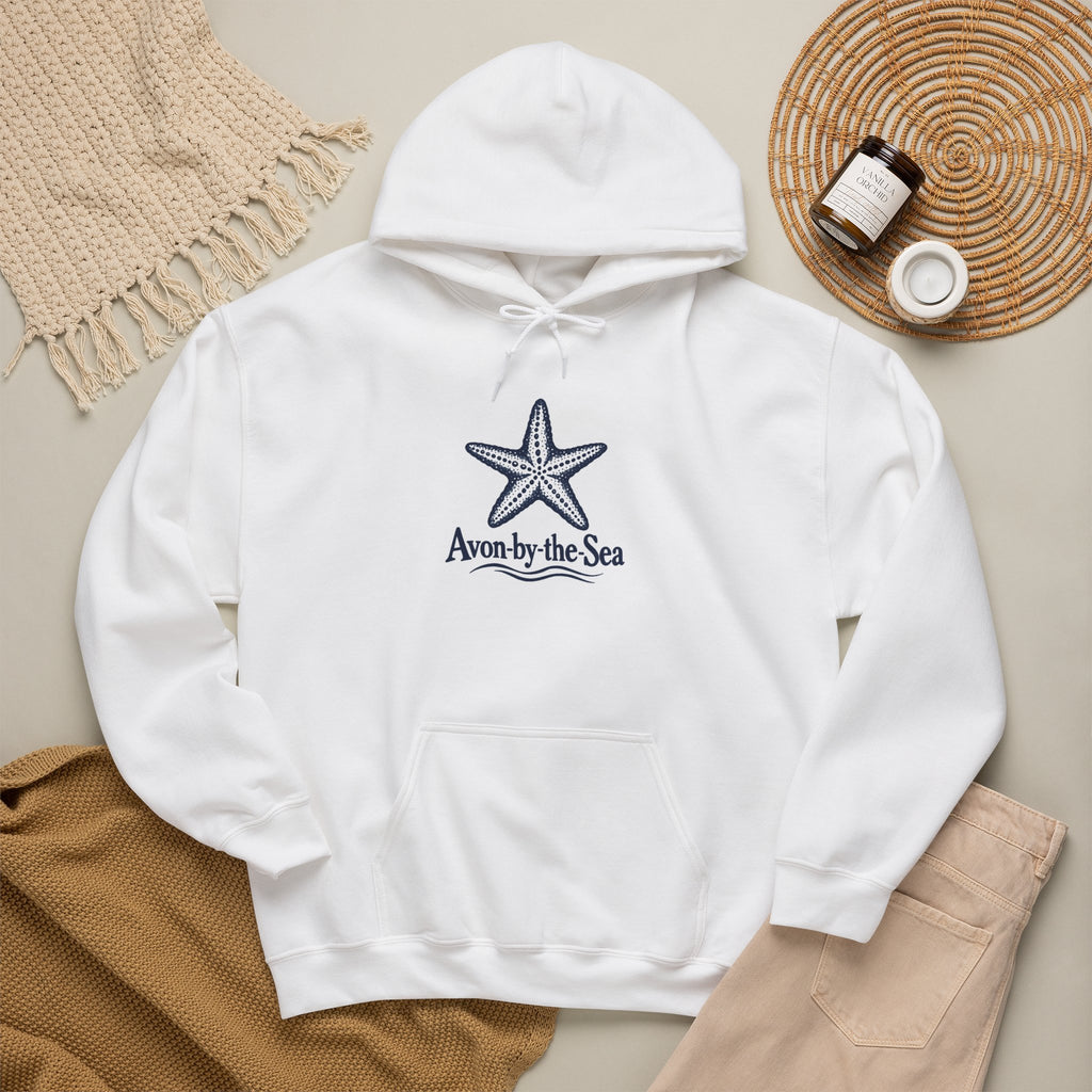 Starfish Avon-by-the-Sea Hoodie | Coastal Beach Logo Sweatshirt