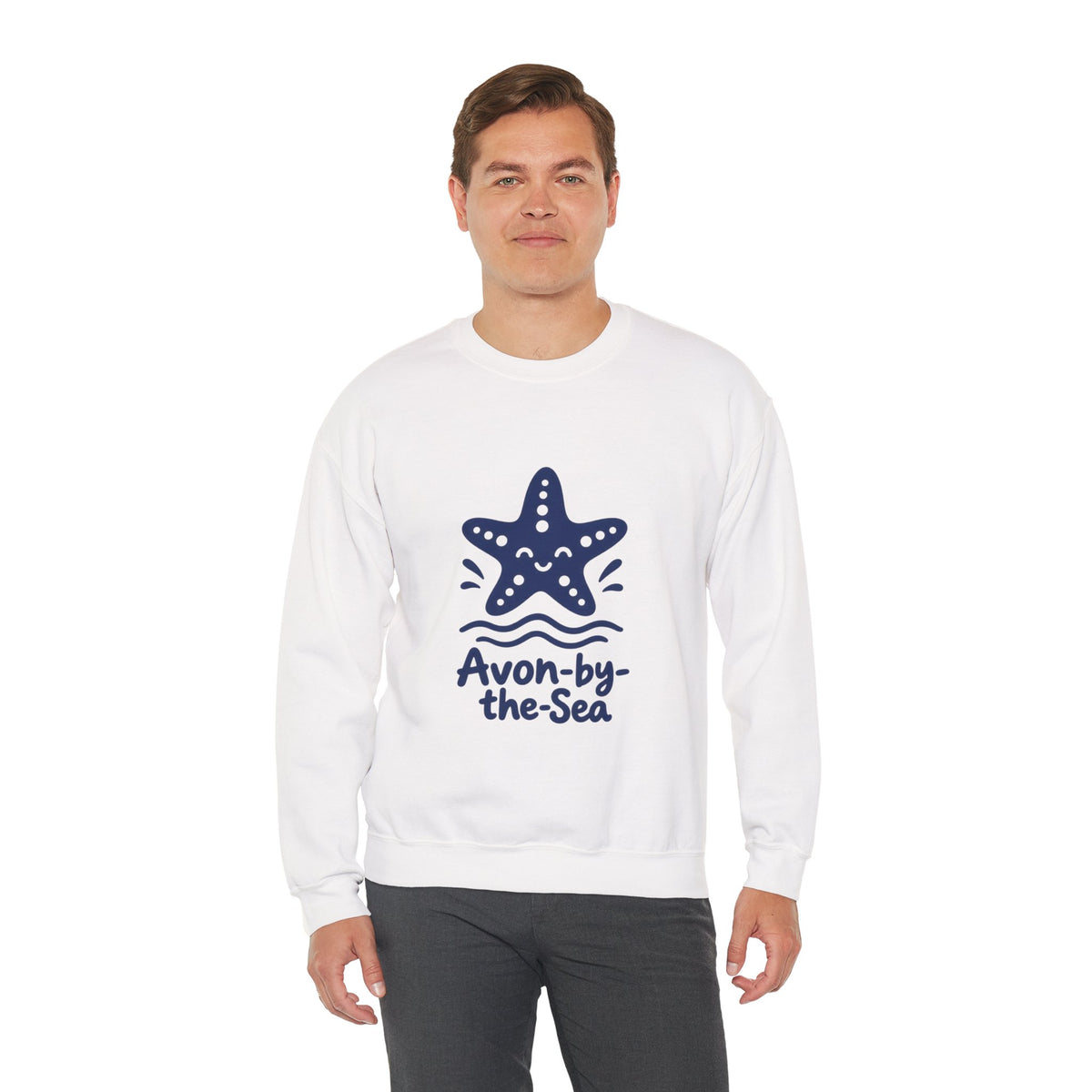 Avon-by-the-Sea Starfish Graphic Sweatshirt | Coastal Beach Town Crewneck
