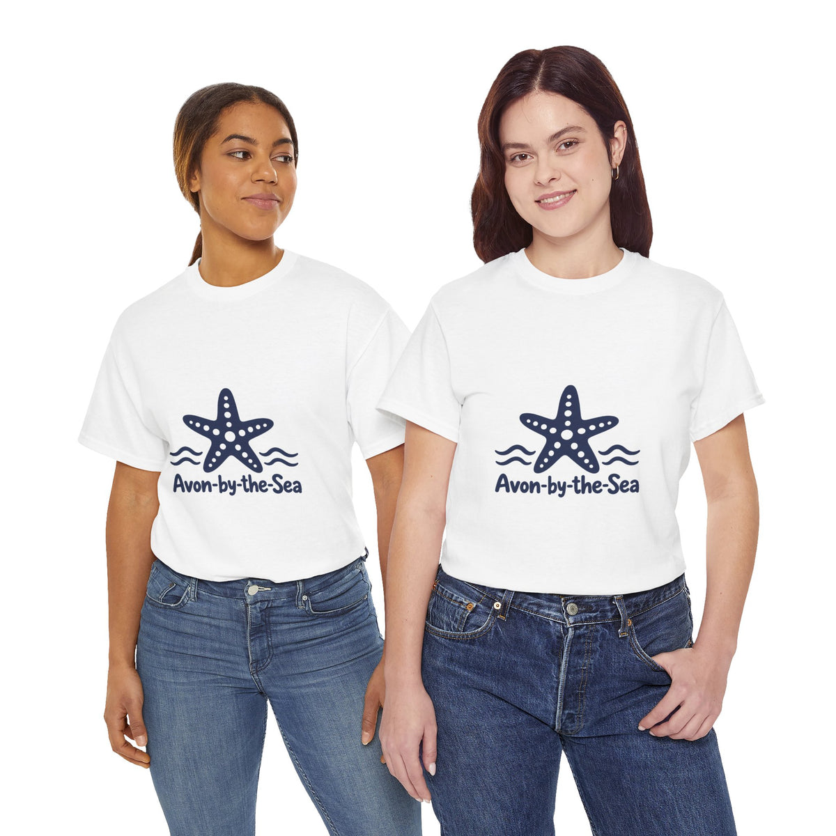 Avon-by-the-Sea Starfish Tee | Beach Waves Coastal Shirt