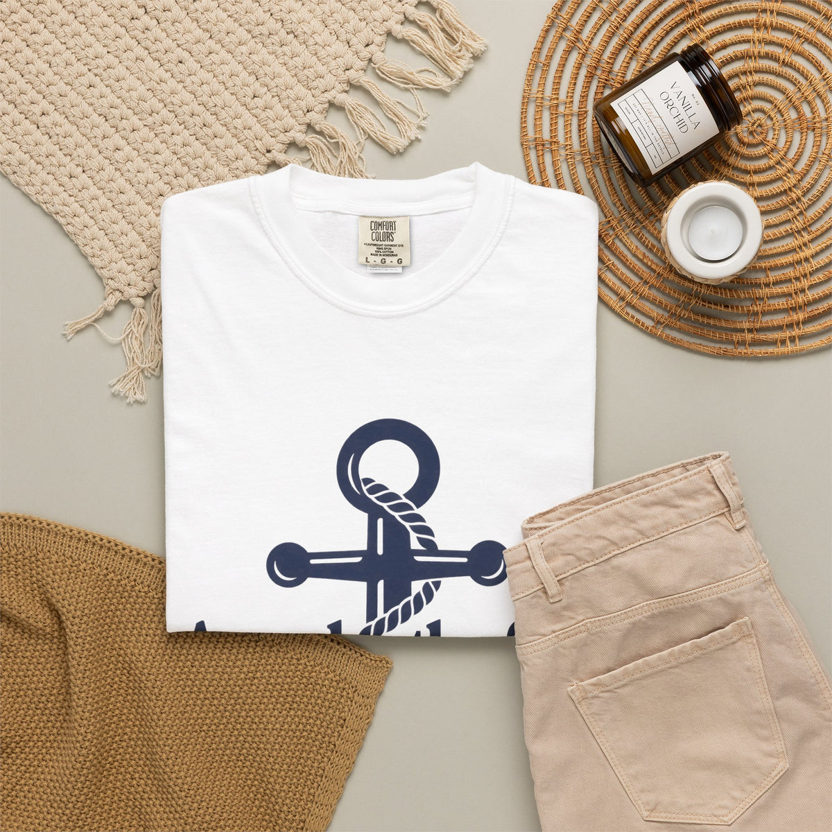 Copy of Navy Anchor Avon-by-the-Sea T-shirt | Nautical Beach Tee